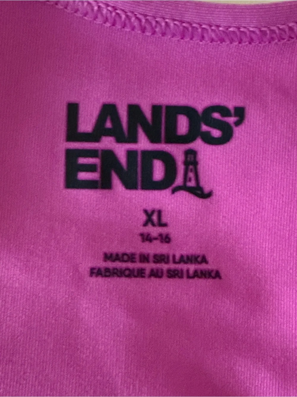 Lands' End Purple Floral Tankini Set with Rash Guard Pieces
